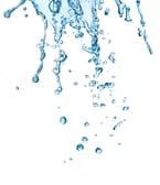 close up of  a water splash on white background-1